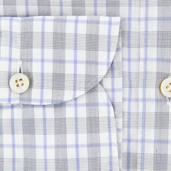 Finamore Napoli White Plaid Shirt - Extra Slim - (2018022312) - Parent