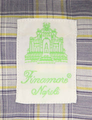 Finamore Napoli Navy Blue Plaid Shirt - Extra Slim - (2018022711) - Parent