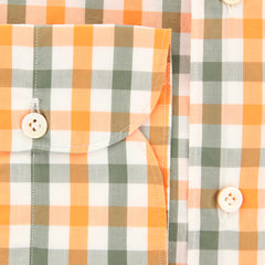 Finamore Napoli Orange Plaid Shirt - Extra Slim - (2018022710) - Parent