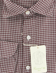 Finamore Napoli Burgundy Red Fancy Shirt - Extra Slim - (201802271) - Parent