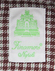 Finamore Napoli Burgundy Red Fancy Shirt - Extra Slim - (201802271) - Parent