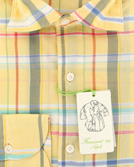 Finamore Napoli Yellow Plaid Shirt - Extra Slim - (2018022725) - Parent