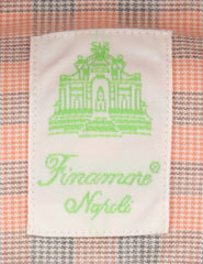 Finamore Napoli Orange Plaid Shirt - Extra Slim - (2018022617) - Parent