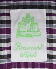 Finamore Napoli Purple Plaid Shirt - Extra Slim - (2018022812) - Parent