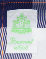 Finamore Napoli Blue Plaid Shirt - Extra Slim - (FNTYO8402221SIMZ) - Parent