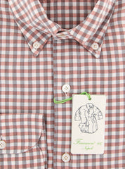 Finamore Napoli Red Plaid Shirt - Extra Slim - (2018030210) - Parent