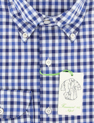 Finamore Napoli Blue Plaid Shirt - Extra Slim - (2018022618) - Parent