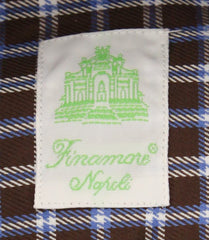 Finamore Napoli Brown Plaid Shirt - Extra Slim - (2018022810) - Parent