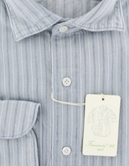 Finamore Napoli Gray Striped Shirt - Extra Slim - (FN850010) - Parent