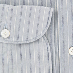 Finamore Napoli Gray Striped Shirt - Extra Slim - (FN850010) - Parent