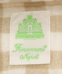 Finamore Napoli Cream Check Shirt - Extra Slim - (F112185) - Parent