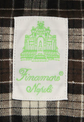 Finamore Napoli Brown Plaid Shirt - Extra Slim - (2018030222) - Parent