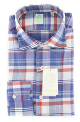 Finamore Napoli Blue Plaid Shirt - Extra Slim - (201802231) - Parent