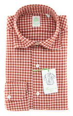 Finamore Napoli Red Plaid Shirt - Extra Slim - 16/41 - (2018022627)