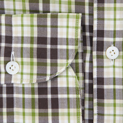 Finamore Napoli Dark Brown Plaid Shirt - Extra Slim - (2018030219) - Parent