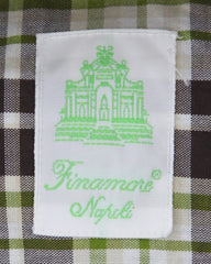 Finamore Napoli Dark Brown Plaid Shirt - Extra Slim - (2018030219) - Parent