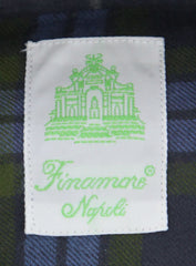 Finamore Napoli Dark Blue Plaid Flannel Shirt - Extra Slim - (IW) - Parent