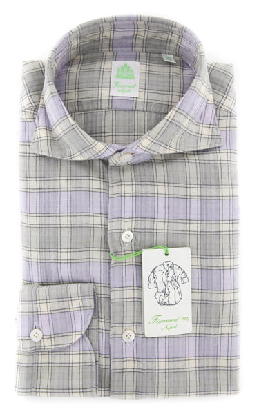 Finamore Napoli Cream Window Shirt - Extra Slim - (F112181) - Parent