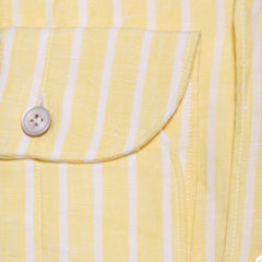 Finamore Napoli Yellow Striped Cotton Shirt - Extra Slim - (1502) - Parent