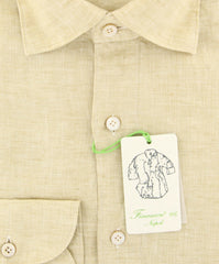 Finamore Napoli Beige Solid Shirt - Extra Slim - (2018022832) - Parent