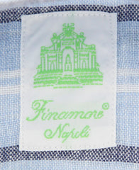 Finamore Napoli Light Blue Striped Shirt - Extra Slim - (2018022838) - Parent