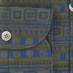 Finamore Napoli Blue Fancy Denim Shirt - Extra Slim - (UD) - Parent