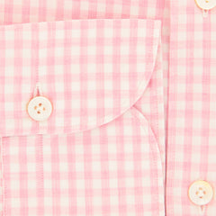 Finamore Napoli Pink Micro-Check Shirt - Extra Slim - (FQ) - Parent