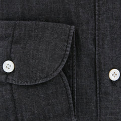 Finamore Napoli Dark Gray Shirt - Extra Slim - S/S - (27WAS12000303)