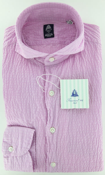 Finamore Napoli Pink Shirt L/L