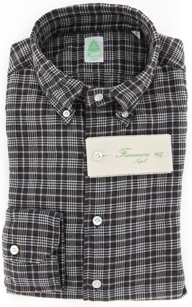 Finamore Napoli Brown Shirt M