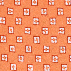 Finamore Napoli Light Orange, Orange, White Tie - 100% Linen - 3.5"