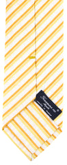 Finamore Napoli Yellow and Cream Stripes Tie - 3" Wide