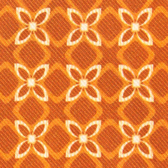 Finamore Napoli Orange Floral Tie - 3.25" x 58" - (TIEFLORX81)