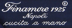 Finamore Napoli White with Lavender Purple Paisley Tie - 3.25" Wide