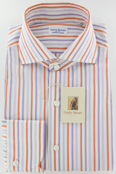 New $425 Finamore Napoli Orange Shirt 16/41