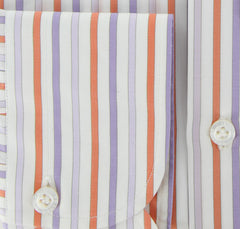 New $425 Finamore Napoli Orange Shirt 16/41