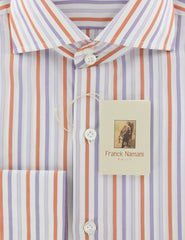 New $425 Finamore Napoli Orange Shirt 16/41