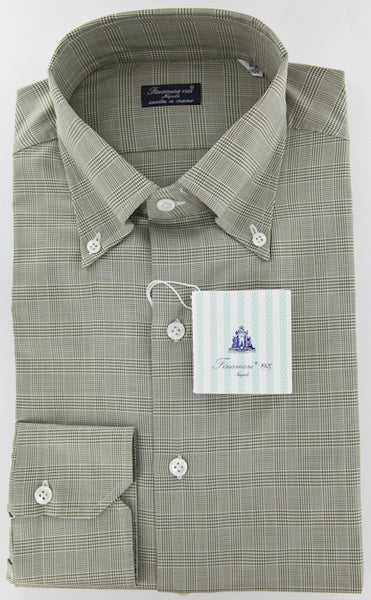 Finamore Napoli Olive Green Shirt 15.5/39