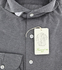 Finamore Napoli Gray Fancy Cotton Shirt -Extra Slim Fit- M/M