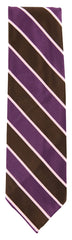 Finamore Napoli Purple Striped Tie - 3.25" x 57" - (TIEMULTIX213)
