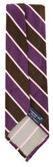 Finamore Napoli Purple Striped Tie - 3.25" x 57" - (TIEMULTIX213)