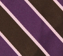 Finamore Napoli Purple Striped Tie - 3.25" x 57" - (TIEMULTIX213)