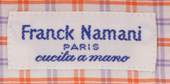 New $425 Franck Namani Orange Plaid Shirt - Full - 16/41 - (24DAN81011301)