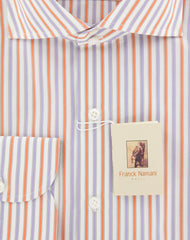 New $425 Franck Namani Orange Striped Shirt - Full - 16/41 - (24DAN81011602)