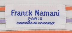 New $425 Franck Namani Orange Striped Shirt - Full - 16/41 - (24DAN81011602)
