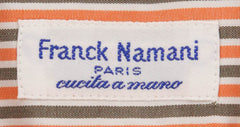 New $425 Franck Namani Orange Striped Shirt - Full - 16/41 - (24DAN81011703)