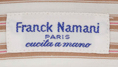 New $425 Franck Namani Brown Striped Shirt - Full - 16/41 - (24DAN81011902)