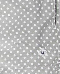 Luigi Borrelli Light Gray and White Polka Dot Swimwear Large/Large