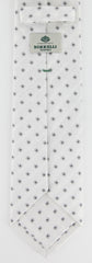 Borrelli White with Gray Floral Tie - 2.75" Wide