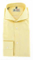 Luigi Borrelli Yellow Cotton Plain Weave Shirt -Extra Slim - L/L